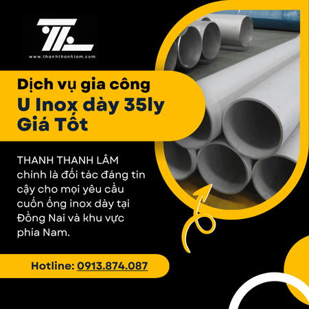 Gia công cuốn ống inox dày 35ly