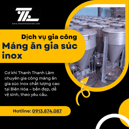 Gia công máng ăn gia súc inox